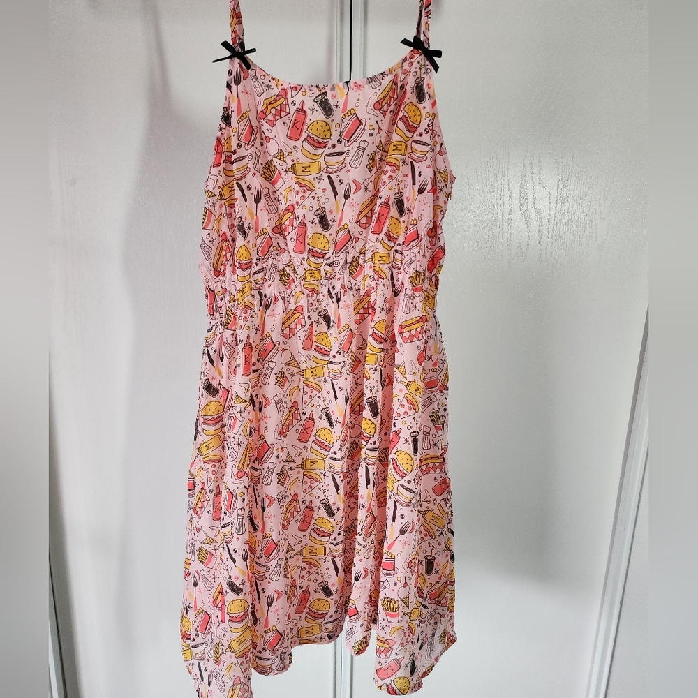XXL sourpuss junk food spaghetti strap dress.